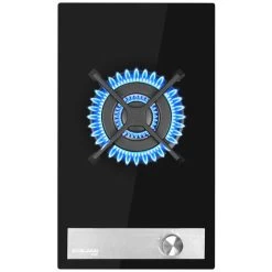 Built-in Gas Hob, Black Tempered Glass Gas Cooktop, 3.4kW Triple Ring Burner Gasland Chef GH12BF