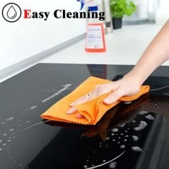 Electric Hob 4 Zone Ceramic Hob 60 Cm With Touch Control 6000W 9 Power Levels Safety Lock Auto Switch Off Safety Residual Heat Indicator Hard Wire, No Plug Included -Kitchen Supplies Discount Store 72566707 4