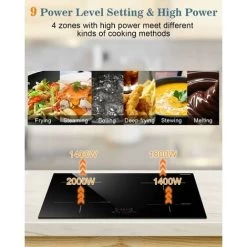 Induction Hob, Karinear 4 Burner Induction Cooker, Built-in Induction Hob, Electric Hob With Touch Control, Timer, Child Lock, 6600W -Kitchen Supplies Discount Store 72566713 3
