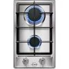 2 Burners Gas Hob, Built-in Gas Cooktop With With Flame Failure Protection 30cm Stainless Steel LPG/NG Convertible Included Plug