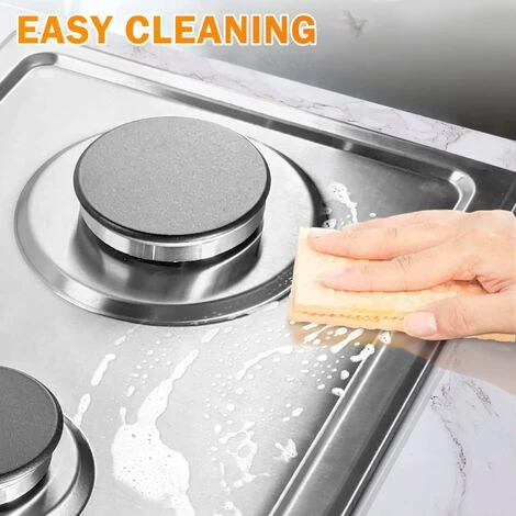 2 Burners Gas Hob, Built-in Gas Cooktop With With Flame Failure Protection 30cm Stainless Steel LPG/NG Convertible Included Plug 6 2 Burners Gas Hob, Built-in Gas Cooktop With With Flame Failure Protection 30cm Stainless Steel LPG/NG Convertible Included Plug - Image 4