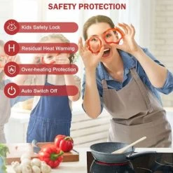 Ceramic Hob, 4 Zone Built-in Electric Hob 60cm, Ceramic Cooktop With Touch Control, 6400W, 9 Power Levels, Dual Ring Zone, Oval Zone, Timer, Child Lock, For All Pots, Hard Wired, Without Plug -Kitchen Supplies Discount Store 72566715 5