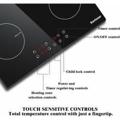 Karinear Plug In Induction Hob, 60cm 4 Zones Electric Hob With Touch Control, Black Vitro Ceramic Glass 10 Karinear Plug In Induction Hob, 60cm 4 Zones Electric Hob With Touch Control, Black Vitro Ceramic Glass -Kitchen Supplies Discount Store 72566726 4