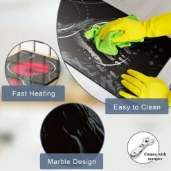 2 Zone Ceramic Hob, Hobsir Built-in Electric Hob 30cm, Marble, 3200W, Touch Control, Doul Zone, 9 Heating Levels, Safety Lock,Timer, Hard Wire, No Plug Included, LH09 10 2 Zone Ceramic Hob, Hobsir Built-in Electric Hob 30cm, Marble, 3200W, Touch Control, Doul Zone, 9 Heating Levels, Safety Lock,Timer, Hard Wire, No Plug Included, LH09 -Kitchen Supplies Discount Store 73150180 4