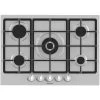 70cm Gas Hob In Stainless Steel, 5 Burner, Cast Iron Supports - Hisense GM773XF -Kitchen Supplies Discount Store 77539507 1