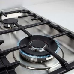 70cm Gas Hob In Stainless Steel, 5 Burner, Cast Iron Supports - Hisense GM773XF -Kitchen Supplies Discount Store 77539507 3
