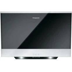 Hotpoint Angled Cooker Hood Kitchen Extractor Fan In Black / SS - PHVP 6.6F LM K