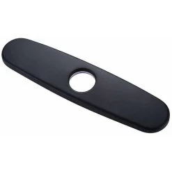 10 Bathroom Kitchen Faucet Hole Deck Plate Matte Black Escutcheon Plate For 1 Or 3 Holes, 1 Piece, Black