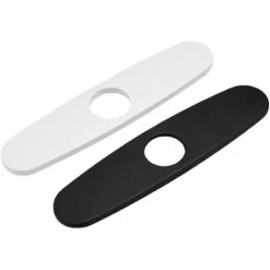 10 Bathroom Kitchen Faucet Hole Deck Plate Matte Black Escutcheon Plate For 1 Or 3 Holes, 1 Piece, Black -Kitchen Supplies Discount Store 81324604 3