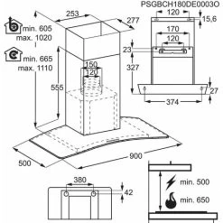 Zanussi ZHC92352X 90cm Chimney Hood With Curved Glass - Stainless Steel -Kitchen Supplies Discount Store 86764627 3