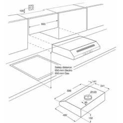 Zanussi Cooker Hood Stainless Steel & Black -Kitchen Supplies Discount Store 86764652 3