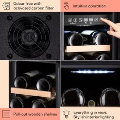 Klarstein Vinovilla 17 Built-In Duo Vilhelmine Edition Wine Fridge 17 Bottles 3-Colour Glass Door -Kitchen Supplies Discount Store 87106525 5