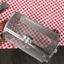 Electric Oven Universal Fitting Kitchen Nuts/Peanuts/Chestnuts Baking Stainless Steel Rotation Roast Cage 2314cm -Kitchen Supplies Discount Store 88294595 4