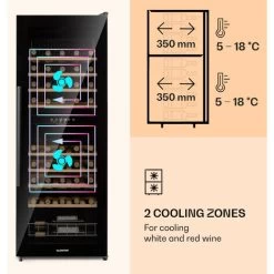 Klarstein Barossa 54 Duo Wine Refrigerator 2 Zones 148 Litres 54 Bottles Touch Display -Kitchen Supplies Discount Store 92536109 3