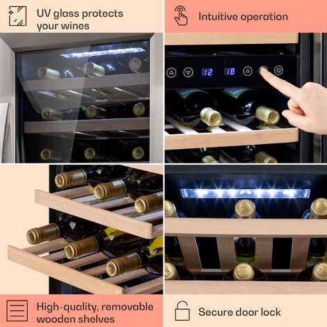 Klarstein Vinamour 33 Duo Wine Fridge 2 Zones 89 L / 33 Bottles 5-18°C Touch 7 Klarstein Vinamour 33 Duo Wine Fridge 2 Zones 89 L / 33 Bottles 5-18°C Touch - Image 5