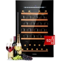 Klarstein Vinsider 52 Built-In Uno Built-In Wine Fridge 52 Bottles 137 Ltr Stainless Steel