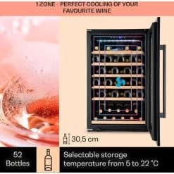 Klarstein Vinsider 52 Built-In Uno Built-In Wine Fridge 52 Bottles 137 Ltr Stainless Steel -Kitchen Supplies Discount Store 93285437 3
