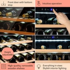 Klarstein Vinsider 52 Built-In Uno Built-In Wine Fridge 52 Bottles 137 Ltr Stainless Steel -Kitchen Supplies Discount Store 93285437 5