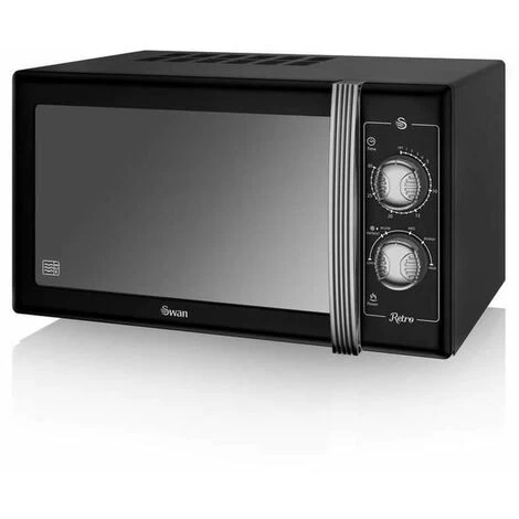 Swan Retro 25L LED 900W Manual Microwave Black 4 Swan Retro 25L LED 900W Manual Microwave Black - Image 2