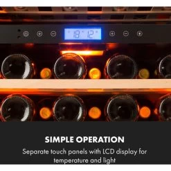 Klarstein Vinovilla 43 Built-In Duo Onyx Edition Wine Fridge 129 Litres 43 Bottles 2 Zones -Kitchen Supplies Discount Store 93825058 4