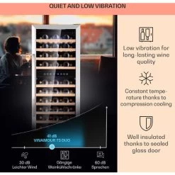 Klarstein Vinamour 73 Duo Wine Fridge 2 Zones 192 L / 73 Bottles 5-18°C Touch -Kitchen Supplies Discount Store 94381220 4