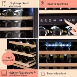 Klarstein Vinamour 73 Duo Wine Fridge 2 Zones 192 L / 73 Bottles 5-18°C Touch -Kitchen Supplies Discount Store 94381220 5