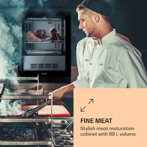 Klarstein Steakhouse Pro 98 Onyx Meat Aging Cabinet 1 Zone 98 L 1-25°C Touch Panorama 4 Klarstein Steakhouse Pro 98 Onyx Meat Aging Cabinet 1 Zone 98 L 1-25°C Touch Panorama - Image 2