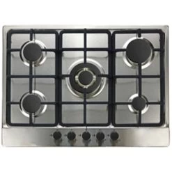 70cm Built In LPG 5 Burner Gas Hob In Stainless Steel - DOMAPP70CPSSLPG
