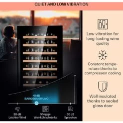 Klarstein Barossa 50 Uno Wine Refrigerator 1 Zone 120 Litres / 50 Bottles Touch Display -Kitchen Supplies Discount Store 96685167 4