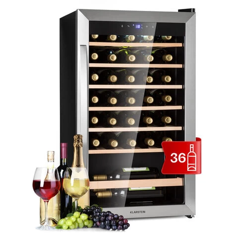 Klarstein Vinamour 32 Uno Wine Fridge 1 Zone 95 L / 36 Bottles 4-18°C Touch 3 Klarstein Vinamour 32 Uno Wine Fridge 1 Zone 95 L / 36 Bottles 4-18°C Touch