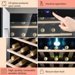 Klarstein Vinamour 32 Uno Wine Fridge 1 Zone 95 L / 36 Bottles 4-18°C Touch 11 Klarstein Vinamour 32 Uno Wine Fridge 1 Zone 95 L / 36 Bottles 4-18°C Touch -Kitchen Supplies Discount Store 96890172 5