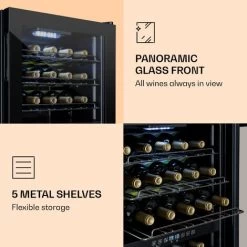 Klarstein Klarstein Shiraz 29 Duo Wine Fridge 2 Zones 80L/29 Bottles 5-22°C Touch Black -Kitchen Supplies Discount Store 96893959 4
