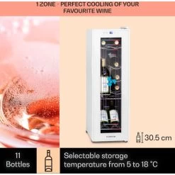 Klarstein Shiraz 12 Slim Uno Wine Fridge 32l/12 Bottles Touch 85 W 5-18 °C LED -Kitchen Supplies Discount Store 97186125 3
