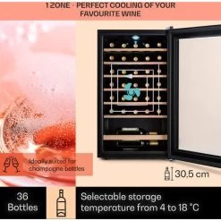 Klarstein Barossa 32 Uno Wine Refrigerator 1 Zone 95 Litres / 36 Bottles Touch Display -Kitchen Supplies Discount Store 97224449 3