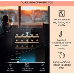 Klarstein Barossa 32 Uno Wine Refrigerator 1 Zone 95 Litres / 36 Bottles Touch Display -Kitchen Supplies Discount Store 97224449 4