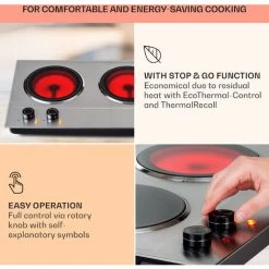 Klarstein Ramsey Double Hob 2400 W 11 Power Levels Glass Ceramic -Kitchen Supplies Discount Store 97224563 4