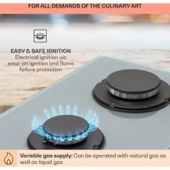 Klarstein Firetale Gas Hob 2-Burner Aluminium Burner Natural Gas/Propane Incl. Hose And Pressure Reducer 11 Klarstein Firetale Gas Hob 2-Burner Aluminium Burner Natural Gas/Propane Incl. Hose And Pressure Reducer -Kitchen Supplies Discount Store 97224695 5