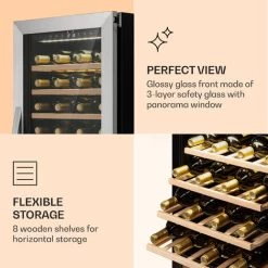 Klarstein Klarstein Vinamour 77 Duo Wine Fridge 191 Litres 5 - 20 °C 2 Cooling Zones -Kitchen Supplies Discount Store 98518474 5